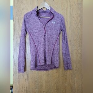 Under Armour maroon workout 1/2 zip S